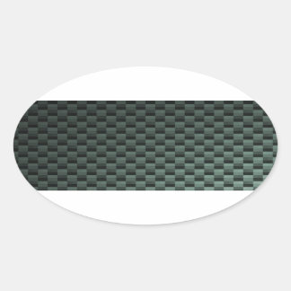 Carbon Fibre Patterned Oval Sticker