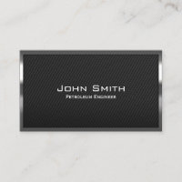 Carbon Fibre Petroleum Engineer Business Card