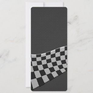 Carbon Fibre Style Racing Flag Wave Decor
