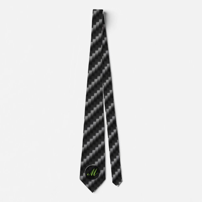 Carbon Fibre Style with Monogram Tie (Front)