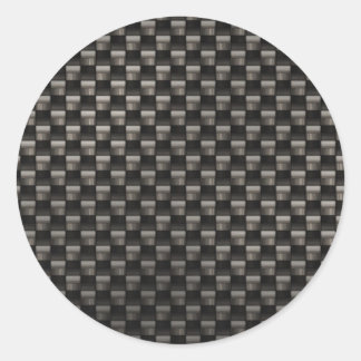 Carbon Fibre Texture Classic Round Sticker