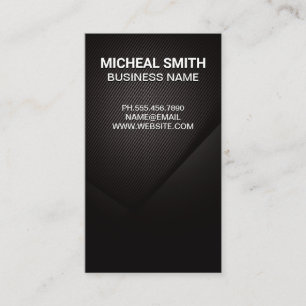 Carbon Fibre Texture Dark Background Business Card