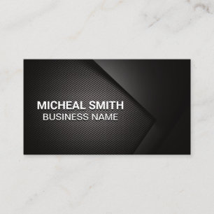 Carbon Fibre Texture Dark Background Business Card
