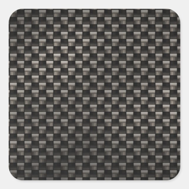 Carbon Fibre Texture Square Sticker (Front)
