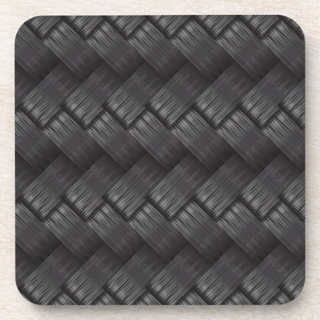 Carbon Fibre Weave Texture Coaster (Front)