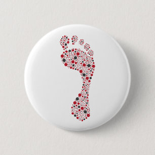 Carbon Footprint 6 Cm Round Badge