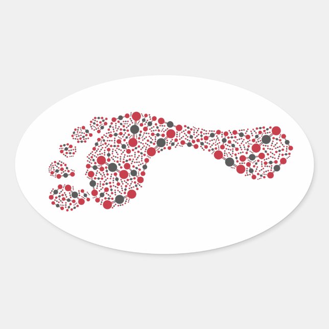 Carbon Footprint Oval Sticker (Front)