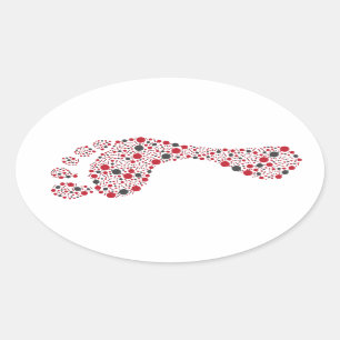 Carbon Footprint Oval Sticker