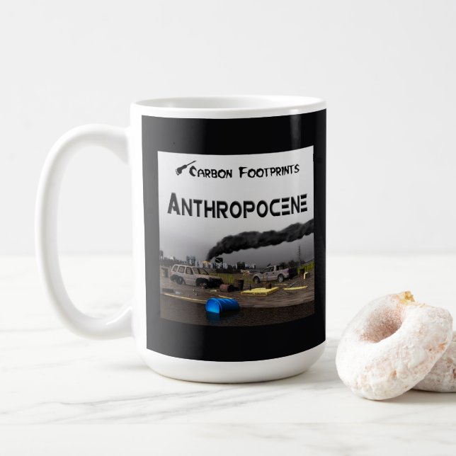 Carbon Footprints - Anthropocene Coffee Mug (With Donut)