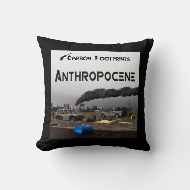 Carbon Footprints - Anthropocene Cushion (Front)