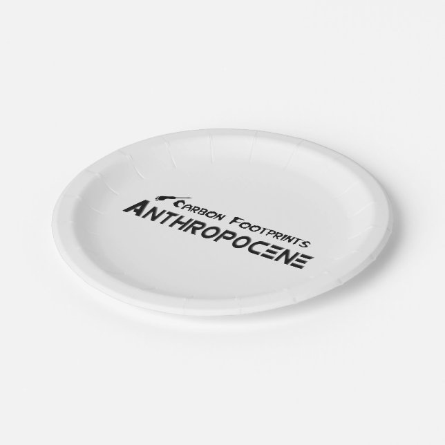 Carbon Footprints - Anthropocene Paper Plate (Angled)