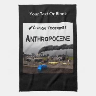 Carbon Footprints - Anthropocene Tea Towel
