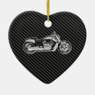 Carbon Harley Motorcycle 3D Fashion Accessory Ceramic Tree Decoration