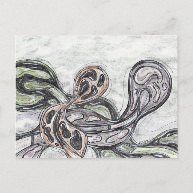 Carbon Lava Plants postcard (Front)