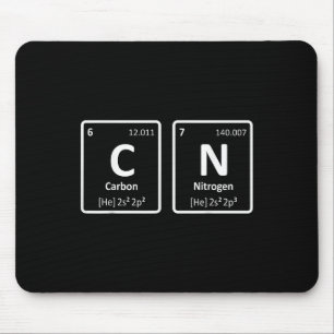 Carbon Nitrogen 67 Funny C N Periodic Table Elemen Mouse Mat