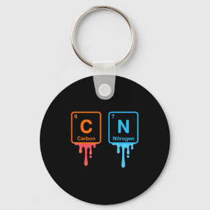 Carbon Nitrogen Science Design Fun Chemistry Lover Key Ring