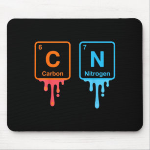 Carbon Nitrogen Science Design Fun Chemistry Lover Mouse Mat