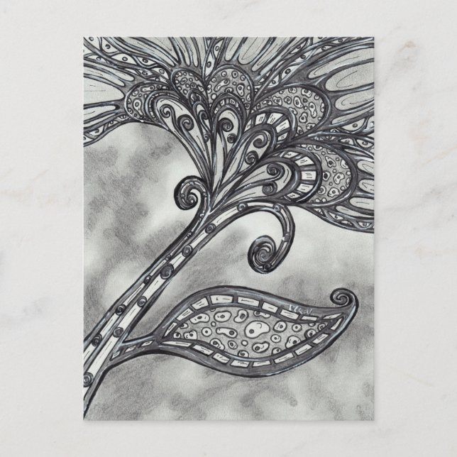 Carbon Space Flower 4 postcard (Front)