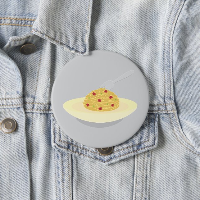 Carbonara_Illustration 10 Cm Round Badge (In Situ)