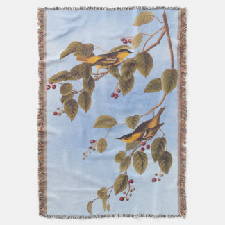 Carbonated Warbler Audubon Bird Throw Blanket