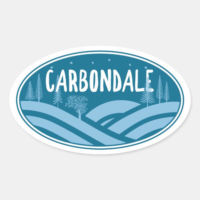 Carbondale Colorado Outdoors Oval Sticker (Front)
