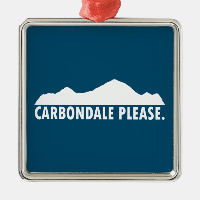 Carbondale Please Metal Tree Decoration (Front)