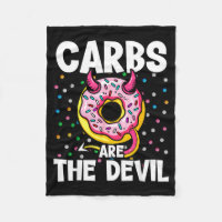 Carbs Are The Devil Funny Donut Diet New Year's Re