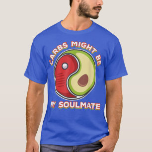 Carbs soulmate food lover yinyang cartoon humor sn T-Shirt