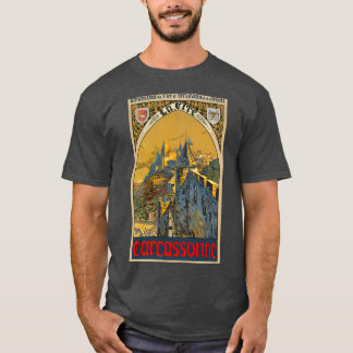 Carcassone France Vintage French Railway Travel Po T-Shirt