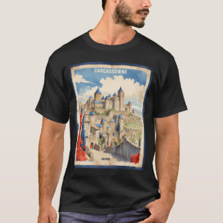 Carcassone France Vintage Travel Tourism   T-Shirt