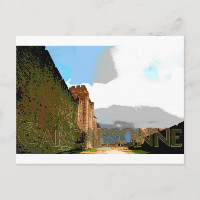 Carcassonne city walls postcard (Front)