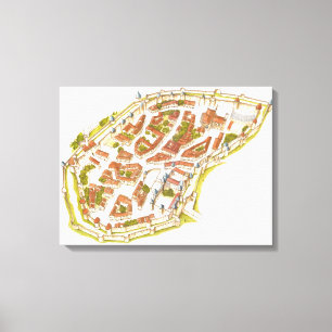 Carcassonne France. Aerial view Canvas Print