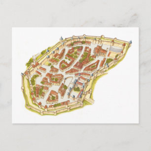 Carcassonne France. Aerial view Postcard