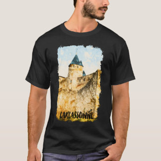 Carcassonne France City Watercolor T-Shirt