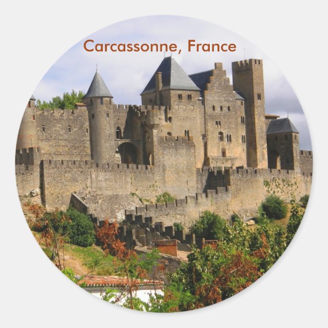 Carcassonne, France Classic Round Sticker (Front)