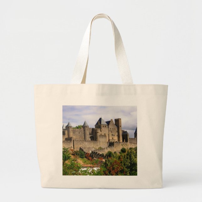Carcassonne, France Large Tote Bag (Front)