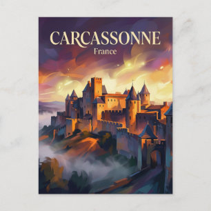 Carcassonne Mediaeval City France Postcard