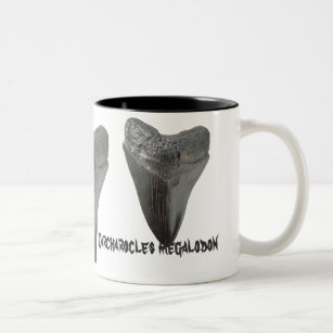 Carcharocles megalodon Tooth Two-Tone Coffee Mug