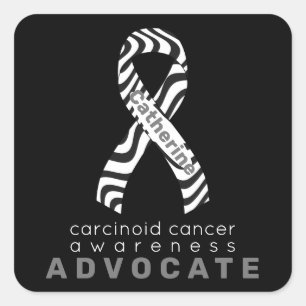 Carcinoid Cancer Advocate Black Square Sticker