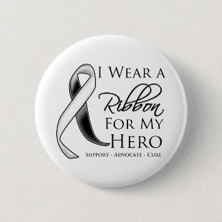 Carcinoid Cancer I Wear a Ribbon For My Hero 6 Cm Round Badge