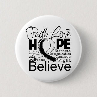 Carcinoid Cancer Typographic Faith Love Hope 6 Cm Round Badge