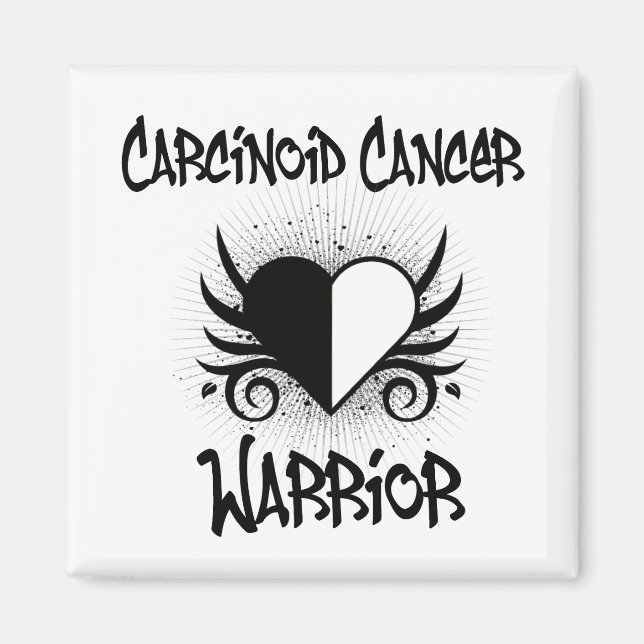 Carcinoid Cancer WARRIOR Heart Tattoo Magnet (Front)