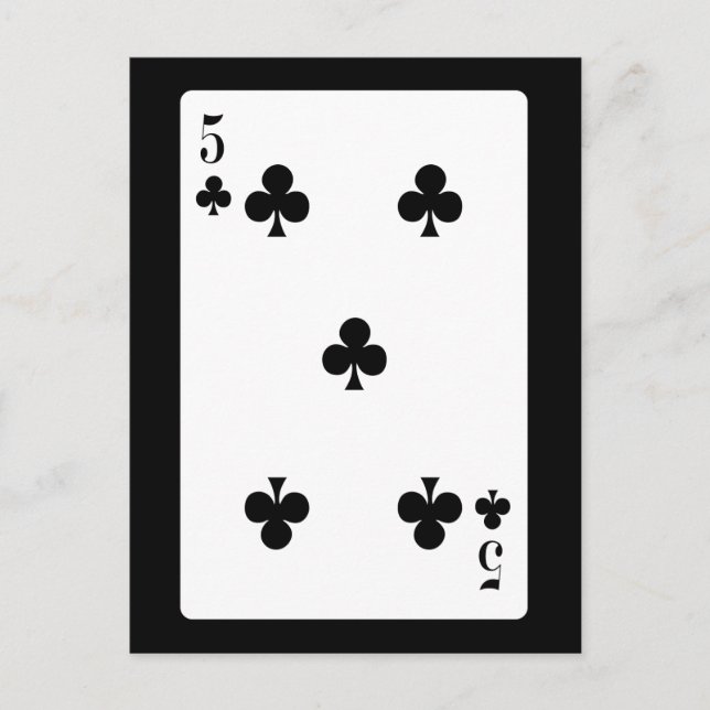 card815 CARDS FIVE CLUBS GAMBLING POKER GAMES FUN (Front)
