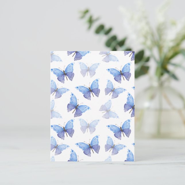 Card (10,8 x 14,2 cm) - Butterfly Pattern (Standing Front)