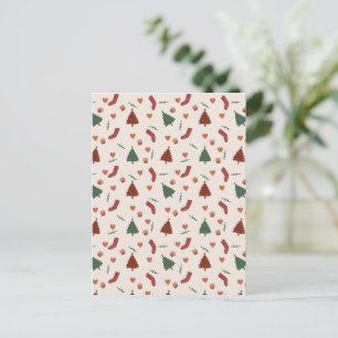 Card (10,8 x 14,2 cm) - Christmas Pattern
