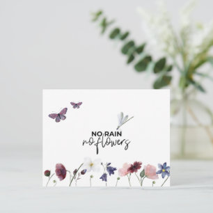 Card (10,8 x 14,2 cm) - Rain And Flowers