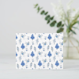 Card (10,8 x 14,2 cm) - Snow Mice Pattern