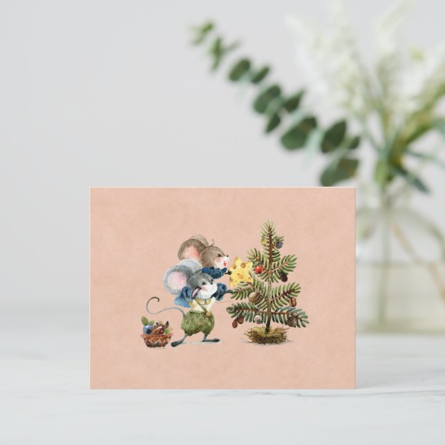 Card (10,8 x 14,2 cm) - Two Little Mice (Standing Front)