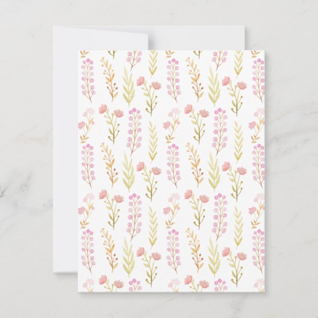 Card (10.8cm x 14cm) - Flower Pattern (Front)