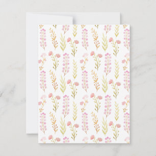 Card (10.8cm x 14cm) - Flower Pattern